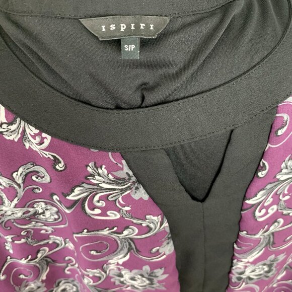 Purple Abstract Top Three Quarter Sleeve - Picture 7 of 8